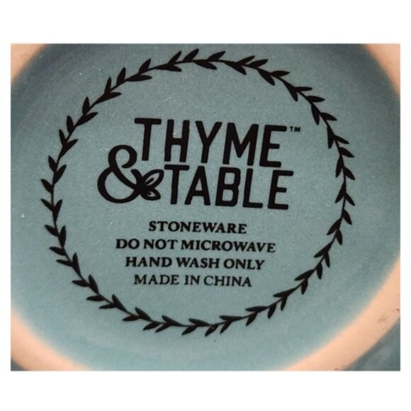 Thyme & Table Teal and Gold Stoneware Succulent Pattern Mug - Picture 3 of 7